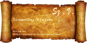 Szemethy Vivien névjegykártya